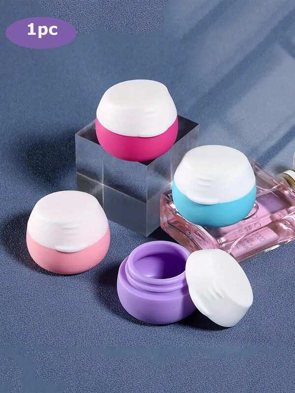 1pc Travel Containers For Toiletries, Silicone Cosmetic Cream Jars
