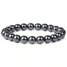 1pc Men's Beaded Bracelet 8mm Rhodonite Agate Healing Crystal Gem Bracelet Mala Yoga Meditation Jewelry Gifts For Women Men-Calm,Confidence,Protection,Success