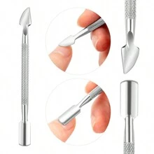 LUSLUKING 4入組美甲修甲剪刀、鉗子、剪刀、去除死皮、修甲不銹鋼修整修腳護理工具,適用於家庭和美容院 - 銀色 - 查看 11