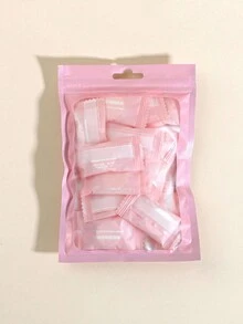 20入組/包壓縮一次性毛巾,無紡布織物便攜旅行潔面,戶外運動 - 粉色 - 查看 3