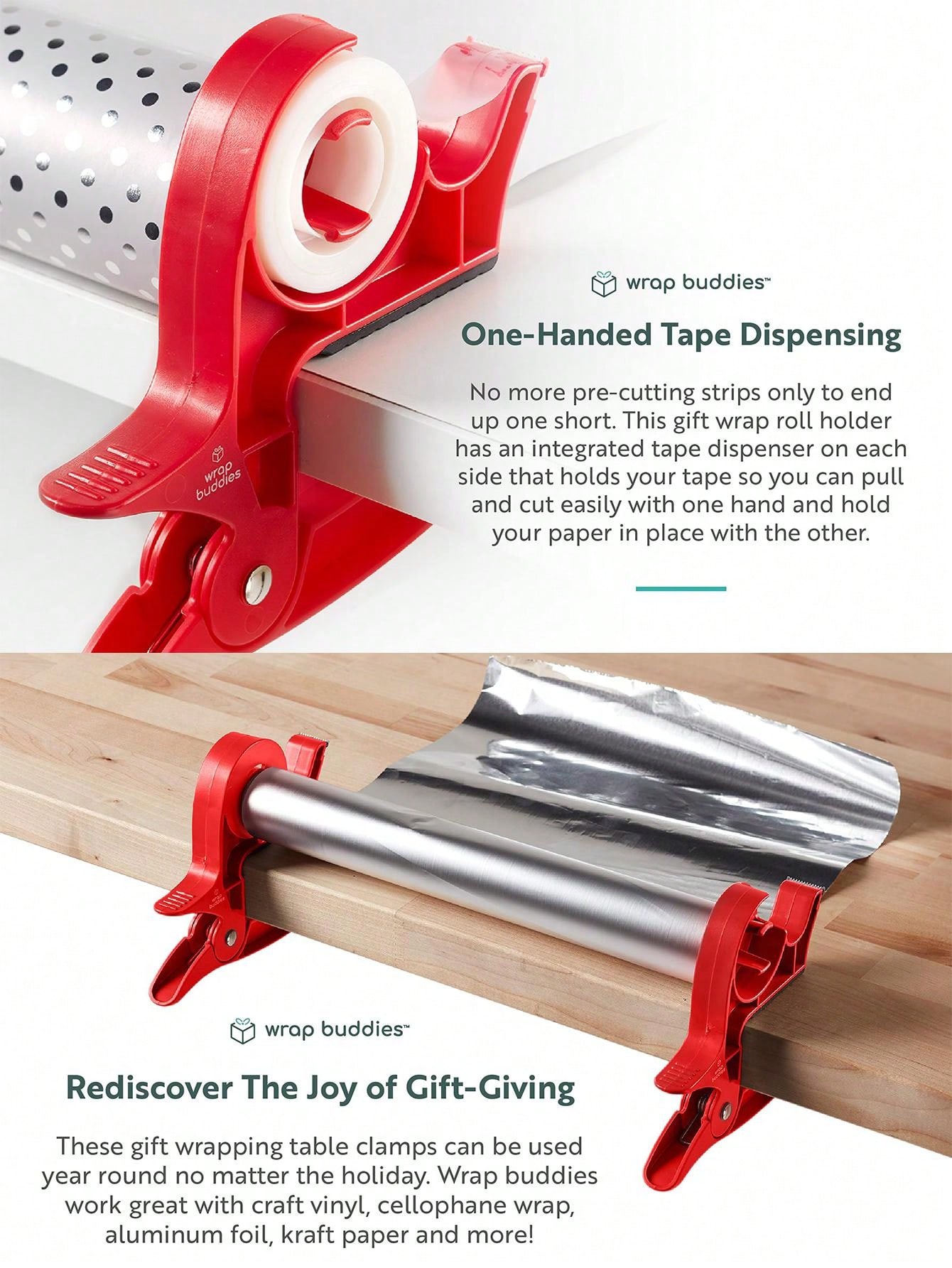 Wrapping Paper Clamps 2 Gift Wrapping Paper Holder Clamps with