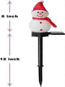 DRELLER 1入組雪人装饰灯適用於戶外山水小路花園草地裝飾,家庭派對室內節日禮物燈 - 紅白色 - 查看 4