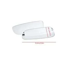 2 piezas de espejo convexo de punto ciego de 360 grados de ángulo amplio para coche, diseño largo y curvo sin marco - transparente - Ver 5