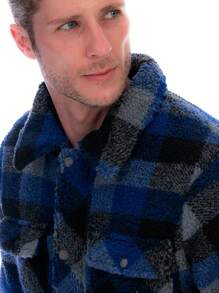 Chamarra Tipo Leñador Para Hombre Doble Vista Reversible - Negro - Ver 4