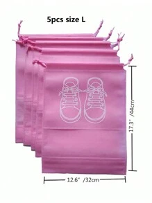5pcs Drawstring Bag Shoes Storage Bag Closet Organizer Non Woven Travel Portable Bag Waterproof Pocket Clothing Classified Draw Hanging BagTravel BagholidayLuggage BagShoe StorageDrawstring Bag For Shoes Shoe Storage Bag Shoe Organizer Travel Essentials Travel Organizer For Beach Summer Vacation Back To School School Bag Shoe Bag Drawstring Shoes Pouch Shoes Cover Dust-Proof For Men For Women Packing Cubes Cruise Essentials Vacation Essentials