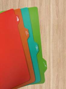 4 piezas PP Tabla de cortar Set en varios clasificado usar para alimento - Multicolor - Ver 2