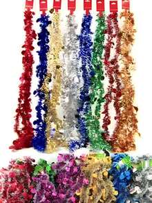 Kit 5 festão de natal colorido 5 unidades festas - Multicolorido - Visão 3