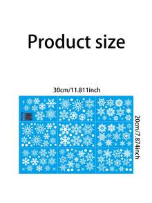 9pcs Christmas Snowflake Decoration Window Stickers,Electrostatic Stickers For Decorating Storefront Glass Doors And Windows - White - View 6