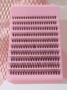 Fishtail Fairy Mixed-Style False Eyelashes For Women, Single Cluster Natural-Looking Synthetic Eyelashes, Large Capacity For Self-Grafting Lash Clusters, Eyelash Clusters, Individual Eyelashes, Lashes, Fake Lashes - Black - View 1