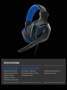 Unique Design Comfortable Headset Led Gaming Headphones - Blue - View 11
