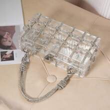 Luxe dinertas, avondtasje Glamoureus, elegant, voortreffelijk, rustig Luxe modieuze avondtas met strassversiering voor dames, vrouwen, voor feestmeisjes, bruid Perfect voor feest, bruiloft, schoolbal, diner/banket, diner/banket, beste cadeau voor Vrouwen moeder leraar vriend bruidsmeisje