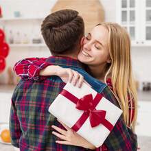 2 Pieces 10cm x 20M Satin Ribbon Red Poly Loop Ribbon Wide, Red Solid Color Fabric Ribbon Satin Deco Ribbon Gift Ribbons, Satin Ribbons for Decoration Christmas Birthday Gift Loop - Burgundy - View 4