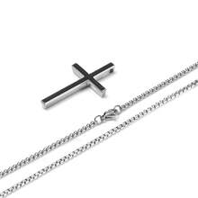 1 件銀色簡約鈦鋼吊墜男士嘻哈項鍊 - 銀色 - 查看 5