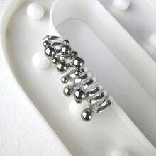 1pc Fashionable Pearl & Laser Metallic Style Minimalist Elegant Hair Scrunchie Made Of Tpu, Suitable For Ladies' Daily Wear And Party Accessory - Multicolor - View 1