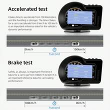 Velocímetro Digital Hud Obd2 + Gps Para Coche, Alarma De Exceso De Velocidad, Rpm, Temperatura Del Agua, Medidor De Consumo De Presión Turbo De Combustible - Negro - Ver 6