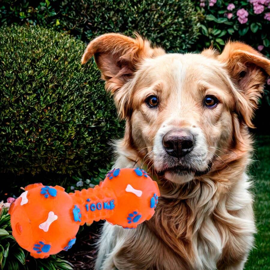 Hueso de Juguete para perro - Naranja - Ver 1