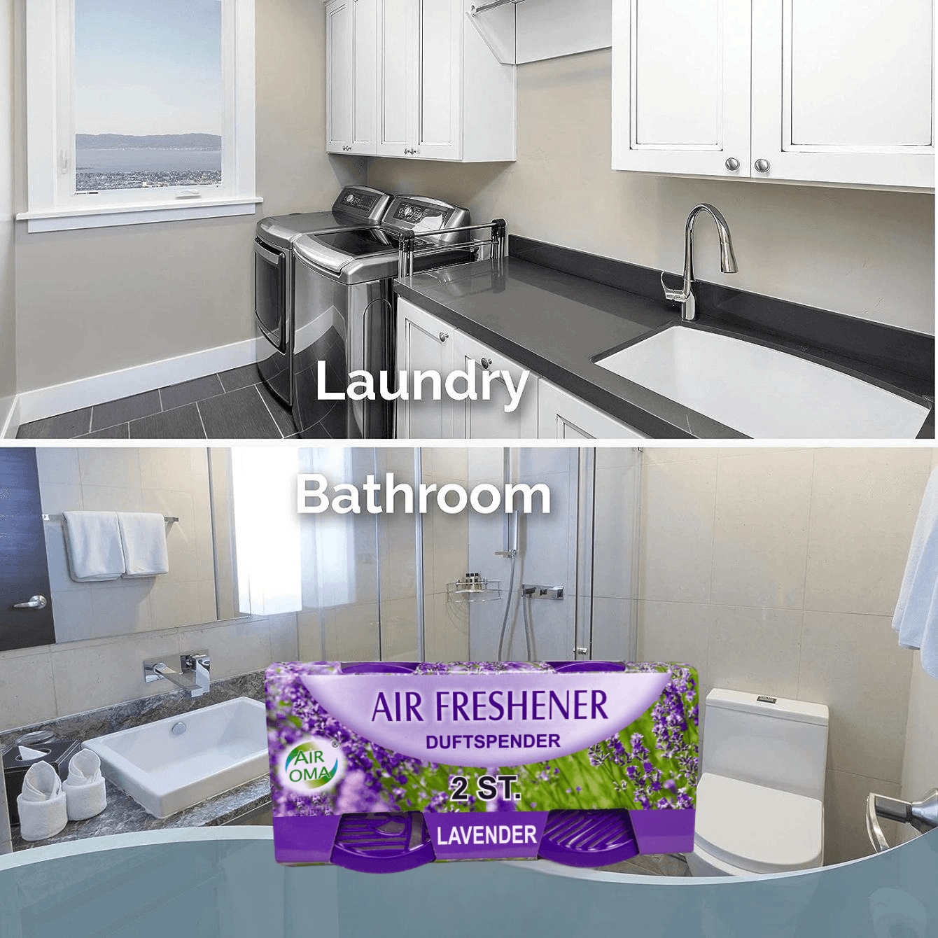 2 Bottles Of Lavender Solid Air Freshener Odor Absorber Gel Absorb