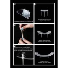 2pcs/set Clear Iron Pillar 3 Tier Half Circle Display Rack - Clear - View 6