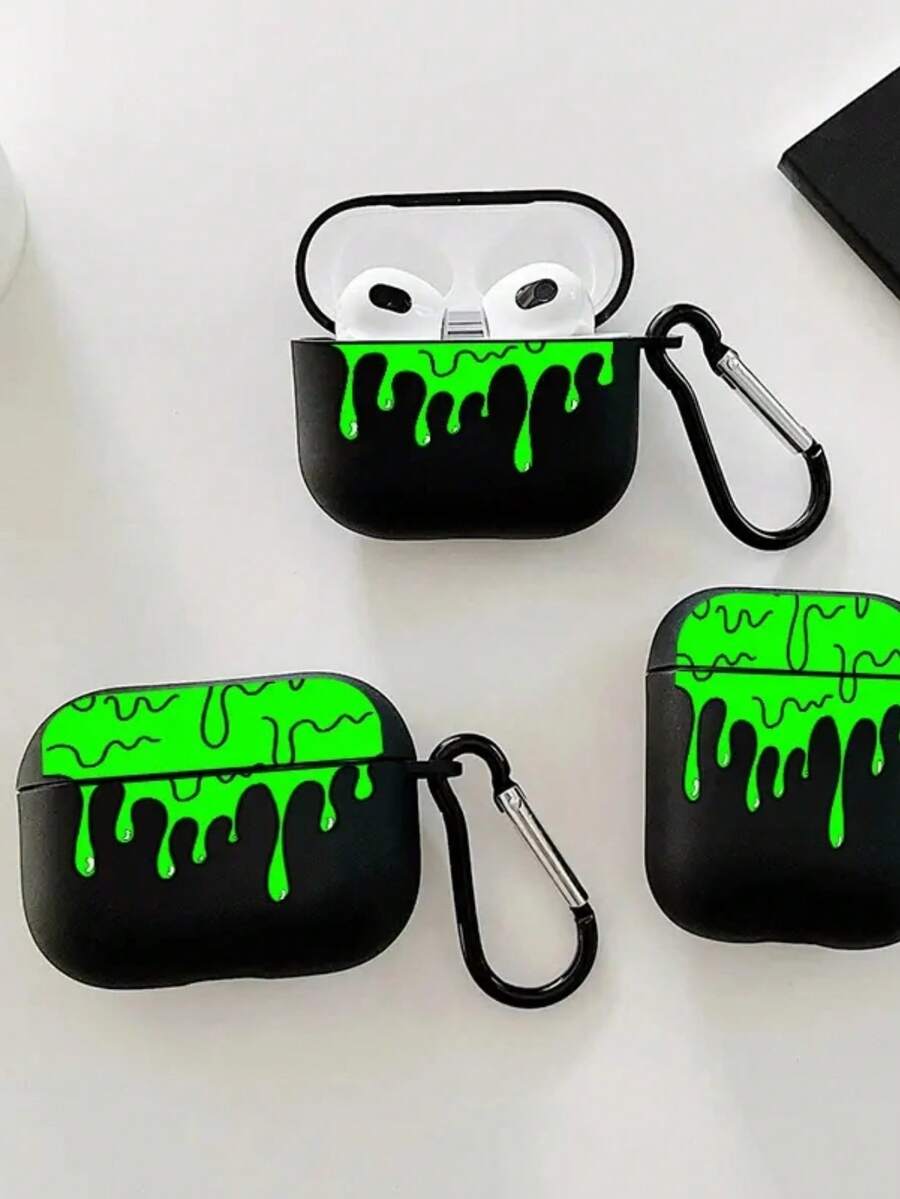 Black Graffiti Case Compatible With New AirPods Pros, Protective Cover