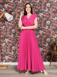 vestido longo festa - Fúcsia - Visão 1