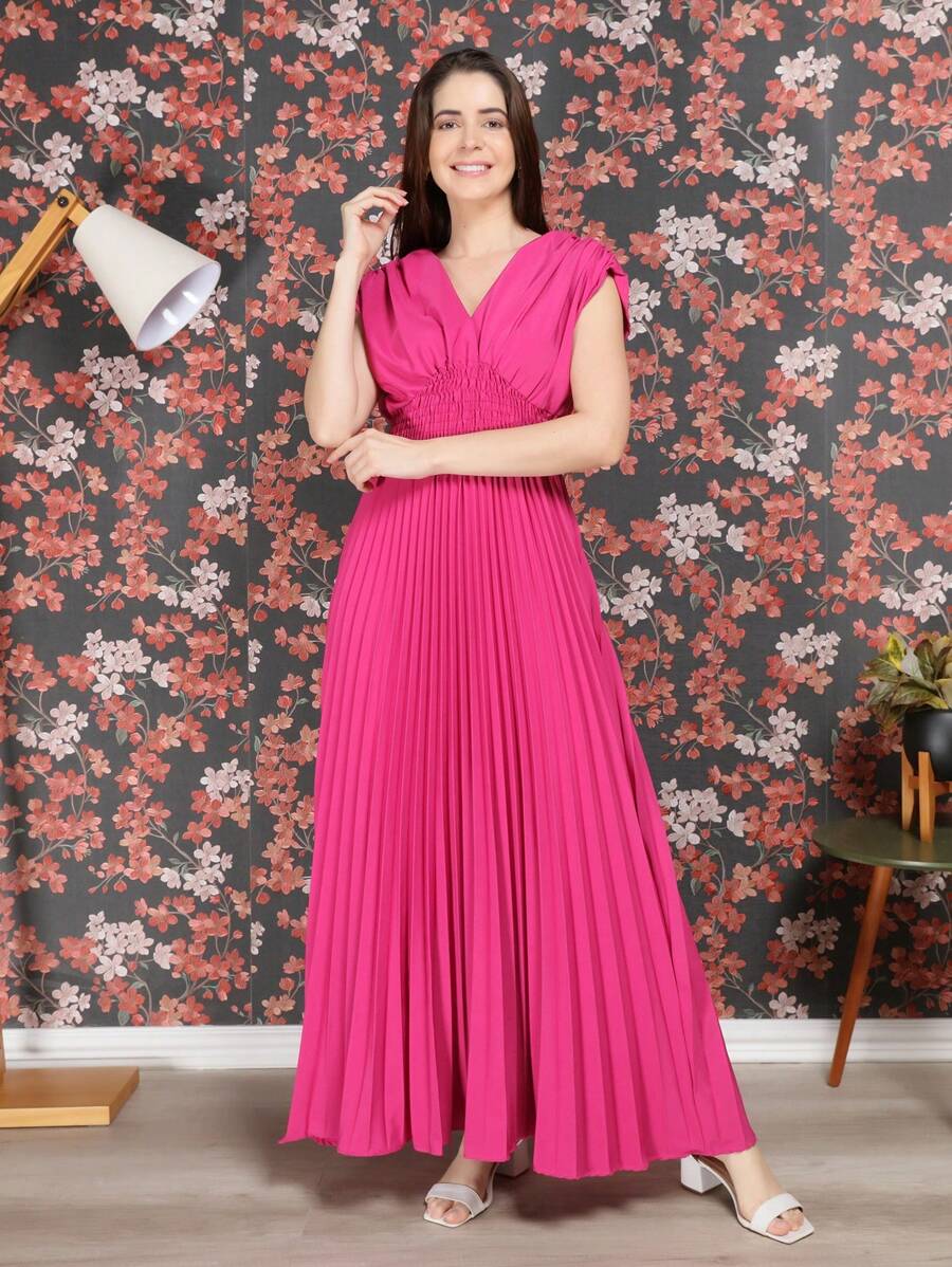 vestido longo festa - Fúcsia - Visão 1