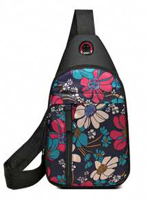 新款尼龙帆布包胸包女士运动单肩包韩版腰包时尚斜挎包休闲手机包 - 彩色 - 查看 5