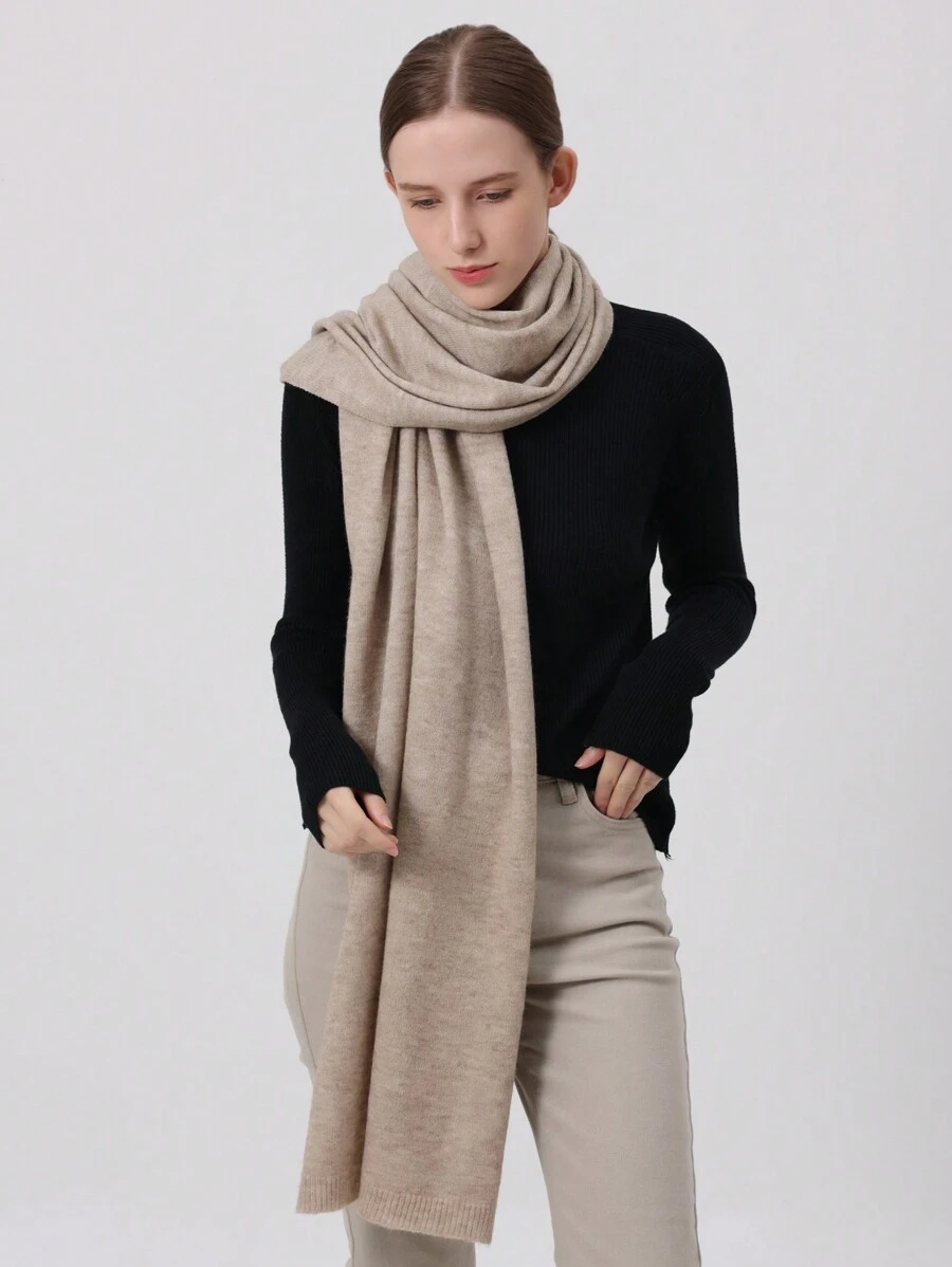 Générique Femme Écharpe Avec Manches Tricot Grosse Echarpe Pull Crochet