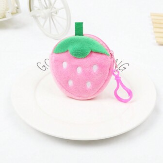 1 Pc Creative Fruit Plush Coin Purse - Stylish Mini Coin Wallet & Bag Pendant - Perfect Gift