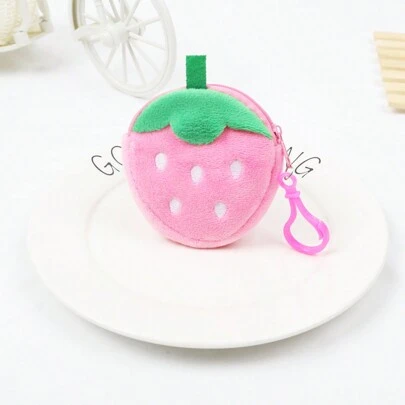 1 Pc Creative Fruit Plush Coin Purse - Stylish Mini Coin Wallet & Bag Pendant - Perfect Gift
