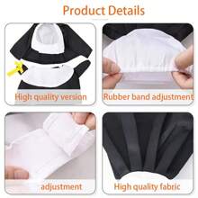 1 pieza Disfraz de gato y perro pequeño divertido de pie para disfraz de monja, talla única ajustable, disfraces de Halloween - Blanco y Negro - Ver 3