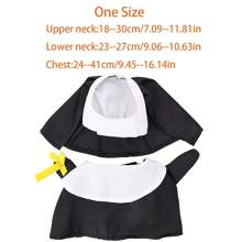 1 pieza Disfraz de gato y perro pequeño divertido de pie para disfraz de monja, talla única ajustable, disfraces de Halloween - Blanco y Negro - Ver 2
