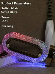 1pc ABS Table Lamp, Modern RGB Light Bedside Lamp For Home - Multicolor - View 4