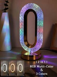 1pc ABS Table Lamp, Modern RGB Light Bedside Lamp For Home - Multicolor - View 3