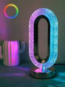 1pc ABS Table Lamp, Modern RGB Light Bedside Lamp For Home - Multicolor - View 11