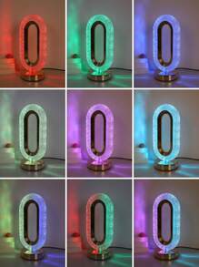 1pc ABS Table Lamp, Modern RGB Light Bedside Lamp For Home - Multicolor - View 7