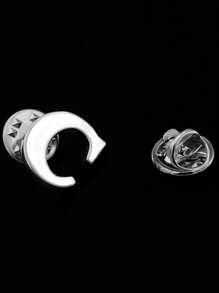 1個簡約時尚的男士字母造型胸針