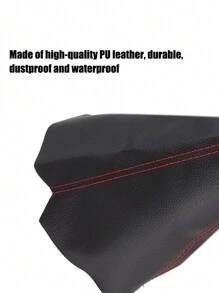 Car Gear Shift Dust Cover, Modification Accessory Shift Lever Dust Cover, Gear Shift Lever Cover - Black - View 4