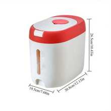 1pc Home Multifunctional Rice Storage Tank, Home Moisture-proof Thickened Rice Bucket, Sealed Rice Storage Box, Large-capacity Rice Bucket, Food-grade Insect-proof Rice Bucket - Green - View 8