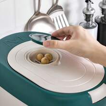 1pc Home Multifunctional Rice Storage Tank, Home Moisture-proof Thickened Rice Bucket, Sealed Rice Storage Box, Large-capacity Rice Bucket, Food-grade Insect-proof Rice Bucket - Green - View 6