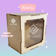 Alcancía Ahorra o Nunca - transparente - Ver 2