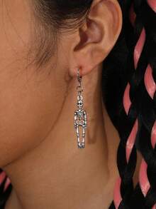 Bông tai lủng lẳng - Bạc - Xem 2