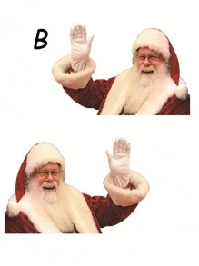 1套(2入)聖誕老人汽車裝飾貼紙 - 紅色 - 查看 4