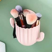 1 hộp đựng đồ treo tường hình xương rồng có hộp đựng đồ miễn phí có điều khiển từ xa di động cho phòng tắm, kệ đựng bàn chải đánh răng - Màu xanh Bạc hà - Xem 4