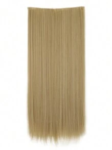 直筒金色24英寸長款夾片合成纖維接髮適合女士 - 金色 - 查看 7