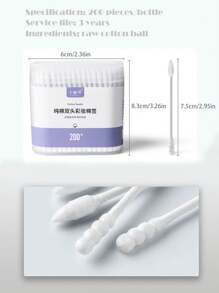 200pcs Random Color Pet Swabs For Dogs & Cats, Pet Sticks For Dog Ears Cleaning - Multicolor - View 3