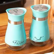 2入組補充式鹽胡椒瓶套組 - 不銹鋼蓋子容器,適用於家庭、餐廳和野餐 - 3.4盎司廚房用品 - 黑色 - 查看 7