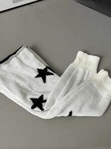 1雙y2k星星雙面針織流行層次襪