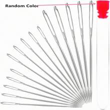 6-18pcs Beading Needles Set, Including Big Eye Needle, Collapsible Eye Needle, Seed Beading Needle, Twisted Needles In 6x Different Sizes. Big Eye Needles And Seed Beading Needles Are Ideal For Stringing Beads, Open Eye Needle, And Collapsible Eye Needle Ideal For String Beads With Clasp. Darning Needle Is Ideal For Repairing Clothes And Other Creative Uses. The Darning Needles Are Available In Three Sizes. The Set Comes With A Needle Bottle(random Cap Color). - Silver - View 6