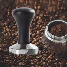 1PC 51/53/58MM Coffee Powder Hammer Tools Espresso Barista Tool With Wooden Handle Flat Base Powder Hammer For Perfect Pressing Essential Distributor For Coffee Durable Stylish. - Black - View 6