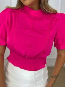 Women Tops - Màu Hồng Tươi - Xem 4